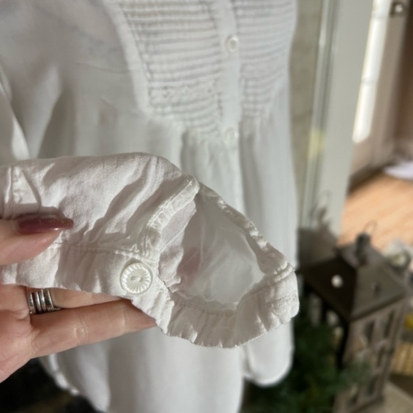 Spense White Bib Style Button Down Top - Picture 5 of 15